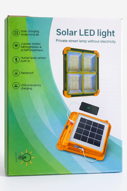 Solar Rechargeable LED Emergency Light for Power Cut – Portable Backup Lamp for Home