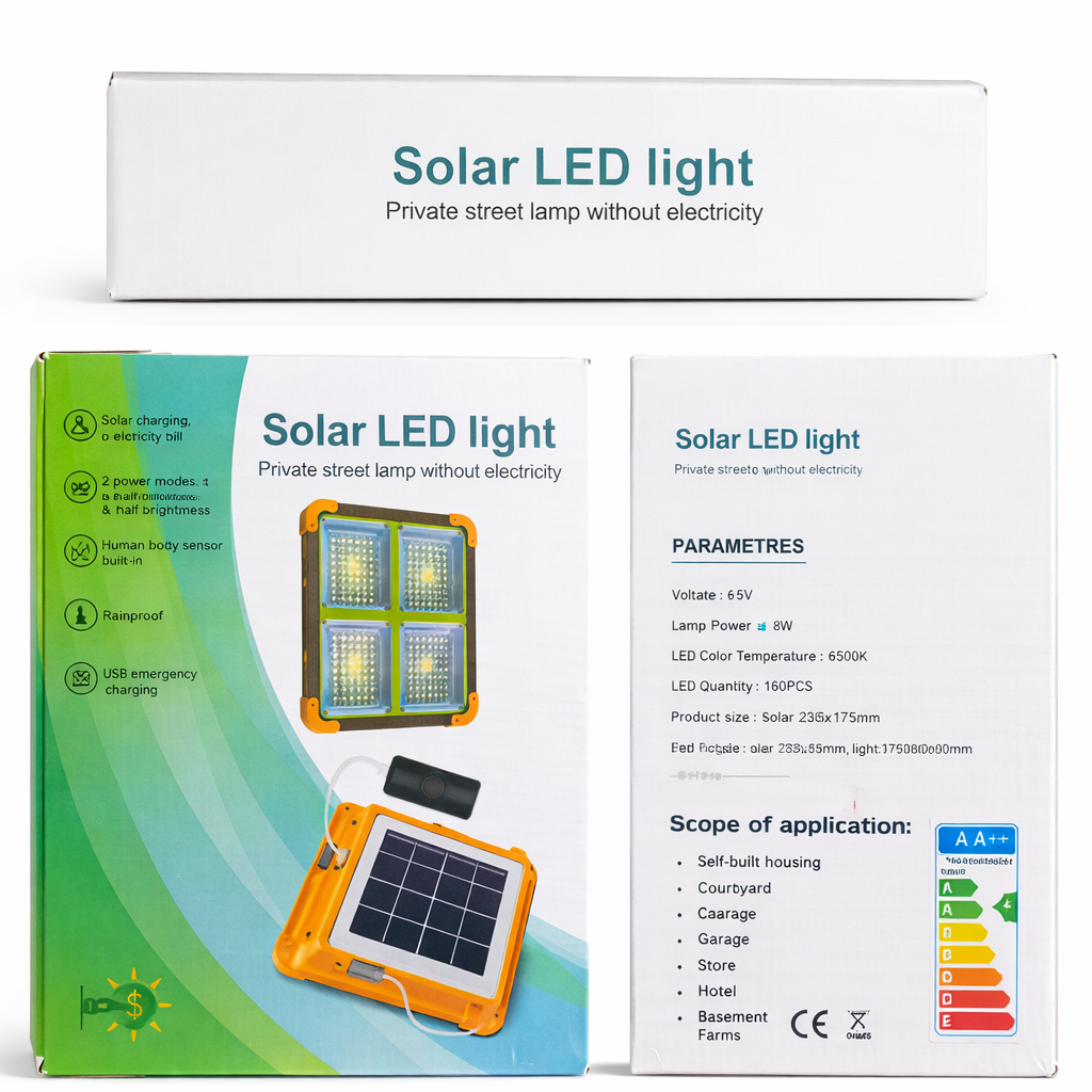 Solar Rechargeable LED Emergency Light for Power Cut – Portable Backup Lamp for Home
